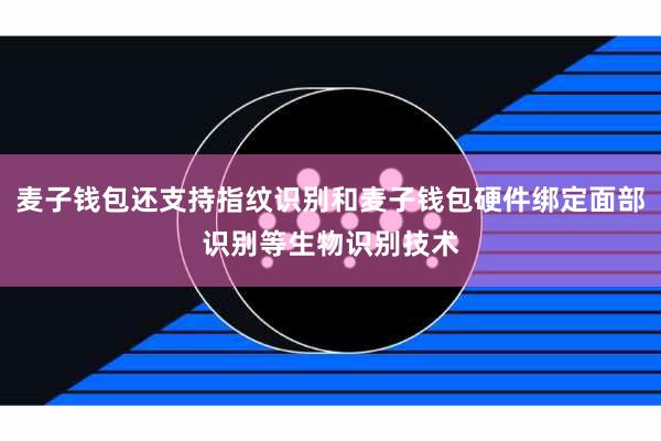 麦子钱包还支持指纹识别和麦子钱包硬件绑定面部识别等生物识别技