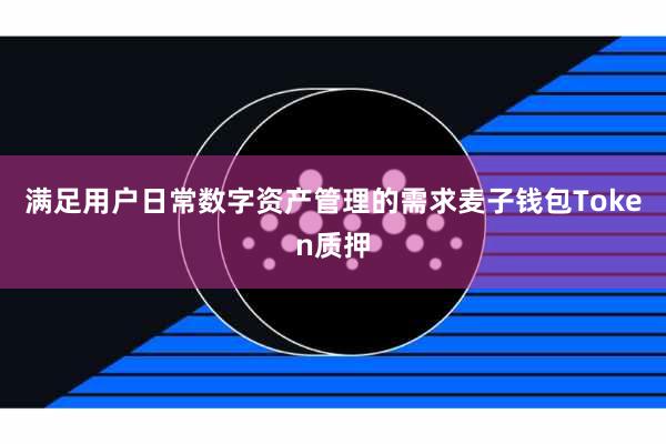 满足用户日常数字资产管理的需求麦子钱包Token质押