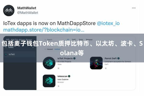 包括麦子钱包Token质押比特币、以太坊、波卡、Solana等